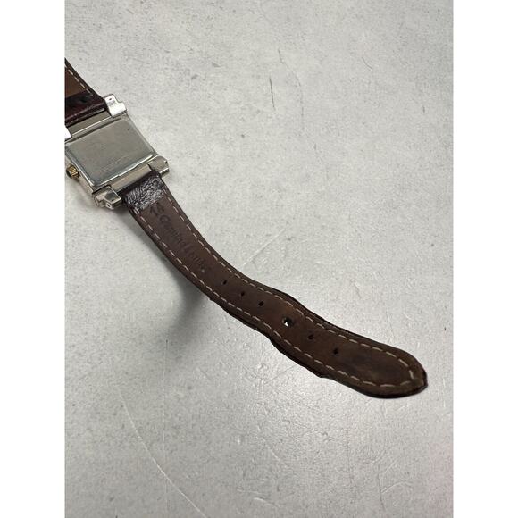 Bulova Watch Womens 24mm Two Tone MOP Dial Brown Band 98L002 Quartz New Battery main image 4